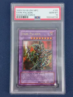 YuGiOh Dark Paladin MFC-105 Magician Force Ultra Rare 2003 PSA 10 - Image 1
