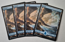 Magic The Gathering - MTG - Island - Battle for Zendikar - Full Art x 4 - NM - Image 1