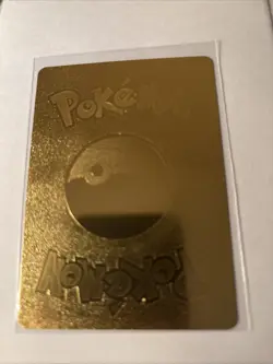 Pokemon Pikachu Mega Charizard Y Tag Cosplay Hp634 Gold Foil Fan Art Card #002 - Image 2