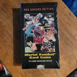 1992 Sealed Mortal Kombat Kard Game Box Red Border 15 Card Booster Packs - Image 1