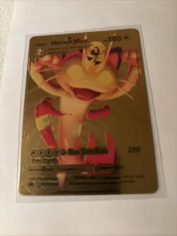 Meowth VMAX HP300 Gold Foil Pokemon Card G-Max Gold Rush card Pokemon - Image 1