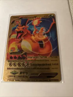 Pokemon TCG - Gold Foil Fan Art - Charizard V #SRL07-03 Card - Image 1