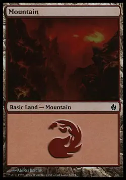 Mountain (32) -Foil Light Play MTG Premium Deck Series: Fire and Lightning - Image 1