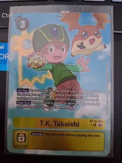 T.K. Takaishi (Alternate Art) Digimon Card Game Blast Ace BT14-084 - Image 1