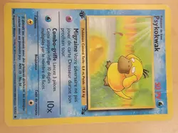 2000 Pokemon Card Fossil Set - Psykokwak 53/62 - 1st Edition French Psyduck - LP - Image 1