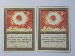 MTG 2x Sol Ring Revised Edition HP/DMG - Image 1