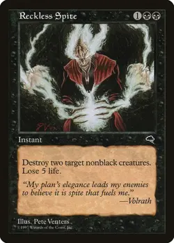 Reckless Spite NM/M Tempest Black Instant Mtg Magic English Regular - Image 1