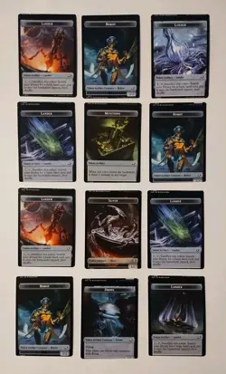 MtG Edge Of Eternities 12 Miscut Cards Magic The Gathering Tokens Factory Error - Image 1