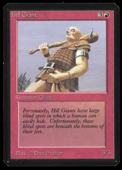 1993 MTG Magic the Gathering Card Alpha Hill Giant Raw NM Gaming Card TCG - Image 1