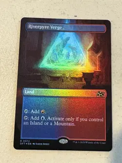 mtg borderless foil Riverpyre Verge, dual land, Aetherdrift, unplayed - Image 1