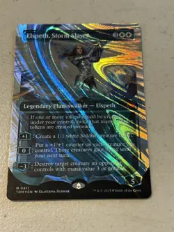 mtg remarkable halo foil Elspeth Storm Slayer, Tarkir Dragonstorm, unplayed - Image 1