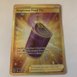 Pokemon Suspicious Food Tin 80/73 Gold Secret Rare Pokemon Champion's Path NM - Image 1