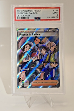 2025 POKEMON PRE EN-PRISMATIC EVOLUTIONS ULTRA RARE #137 FRIENDS IN PALDEA PSA 9 - Image 2