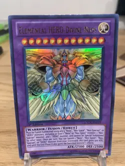 Yugioh Elemental HERO Divine Neos LCGX-EN077 Ultra Rare 1st Edition NM - Image 1