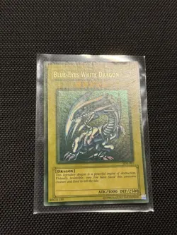 Yugioh FADED Blue Eyes White Dragon SDK-001 Misprint Ultra Rare - Image 3