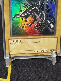RARE Yugioh Red Eyes Black Dragon LOB-070 Holo Bleed, Holo Shift & Missing Name - Image 5