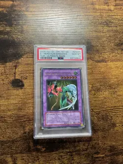 Yugioh - PSA 10 Elemental Hero Flame Wingman TLM-EN035 1st Edition Ultimate Gold - Image 1