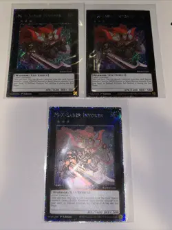 3x M-X-Saber Invoker 1st Edition Platinum Secret Rare RA04-EN169 Yugioh Playset - Image 1