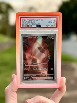 2023 Pokemon Mew EN-151 Charmander Alt Art #168 Illustration Rare Card IR PSA 10 - Image 1