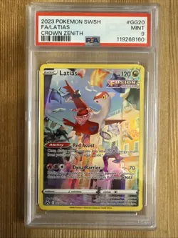 Latias GG20/GG70 Galarian Gallery Crown Zenith Pokemon TCG Card PSA 9 - Image 1
