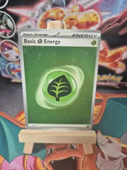 001 Basic Grass Energy : (Cosmo Holo) : SV03.5 151 Pokemon Trading Card Game - Image 2