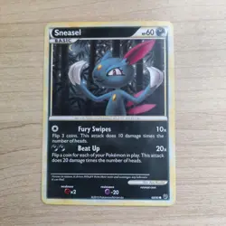 Sneasel 68/90 - LP HGSS Undaunted - Pokemon 2010 Common TCG Card - Image 1