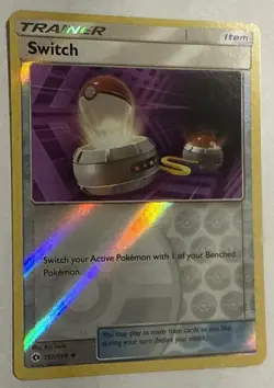reverse holo Switch 132/149 Pokemon card Tcg Sun Moon base set uncommon NM 2017 - Image 2