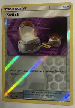 reverse holo Switch 132/149 Pokemon card Tcg Sun Moon base set uncommon NM 2017 - Image 3