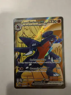 Cynthia’s Garchomp EX 215/182 Full Art - Destined Rivals Pokemon Card TCG - Image 1
