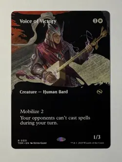 Voice Of Victory Borderless Commander Tarkir Dragonstorm MTG NM - Image 1