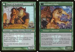 Mayor of Avabruck // Howlpack Alpha - Foil Prerelease Promo Innistrad MP MTG - Image 1