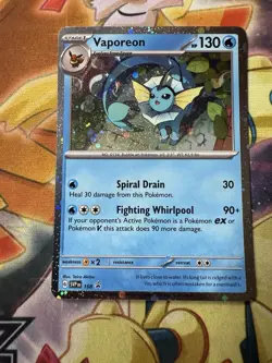 Pokemon TCG Vaporeon SVP168 Cosmos Holo Promo Pokemon Scarlet & Violet NM - Image 1