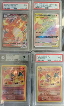 Pokemon Charizard PSA 9 Lot of 4 Incl. 2016 Pokemon XY Charizard HOLO Evolutions - Image 1