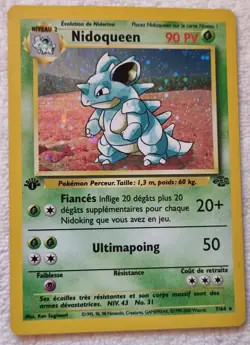Carte Pokemon Nidoqueen 7/64 HOLO Set Jungle Edition 1 FR CGA Grading 8,5/10 - Image 3