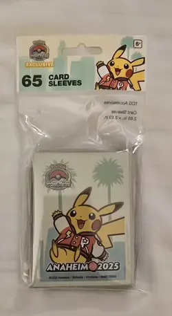 2025 Pokemon World Championships Pikachu Beach Skater Sleeves Anaheim Worlds - Image 1