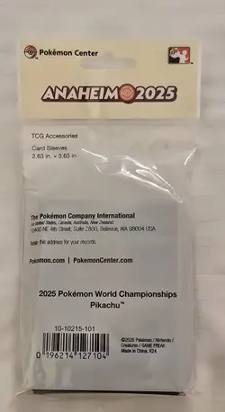 2025 Pokemon World Championships Pikachu Beach Skater Sleeves Anaheim Worlds - Image 2