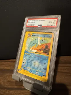 Pokemon Vaporeon Skyridge 33/144 Non-Holo, PSA 10 Gem Mint (2003) - Image 1