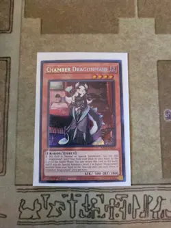 YUGIOH CHAMBER DRAGONMAID RA04-EN032 SECRET 1ST ED NM - Image 1