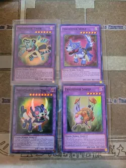 YUGIOH FRIGHTFUR WOLF + TIGER + SHEEP + SABRE-TOOTH SUPER 1ST ED NM - Image 1