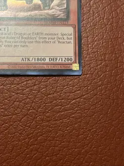 Yugioh Reactan, Dragon Ruler of Pebbles BLMM-EN121 Secret Rare 1st Ed Near Mint - Image 5