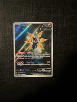 Pokemon TCG Iron Moth 187/182 Sv04: Paradox Rift Illustration Rare Card Holo NM - Image 2