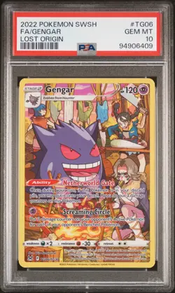 Pokemon PSA 10 Gengar TG06/TG30 Trainer Gallery Full Art Lost Origin Card - Image 1