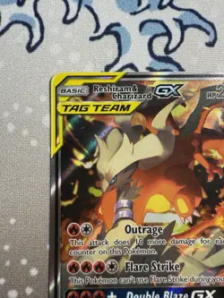 Reshiram & Charizard GX SM201 Sun & Moon Tag Team Alt Art Promo Card NM - Image 3