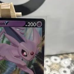 Espeon v SWSH201 Ultra Rare Holo Black Star Promo Pokemon Card - Image 4