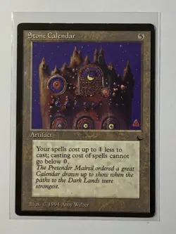 1 Magic The Gathering MTG - The Dark - Stone Calendar - Moderate Play MP - Image 1