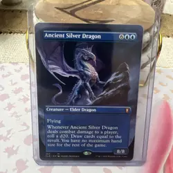 Ancient Silver Dragon (Borderless) #366 (NM) Baldur's Gate CLB Magic MTG - Image 1
