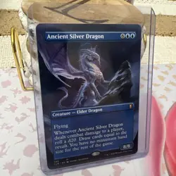 Ancient Silver Dragon (Borderless) #366 (NM) Baldur's Gate CLB Magic MTG - Image 2