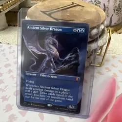 Ancient Silver Dragon (Borderless) #366 (NM) Baldur's Gate CLB Magic MTG - Image 3