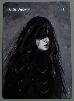 Hand-painted MTG alter | Gifts Ungiven | textless NOX altered art - Image 1