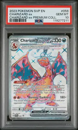 2023 POKEMON SVP EN #056 CHARIZARD EX PREMIUM COLLECTION PSA 10 - Image 1